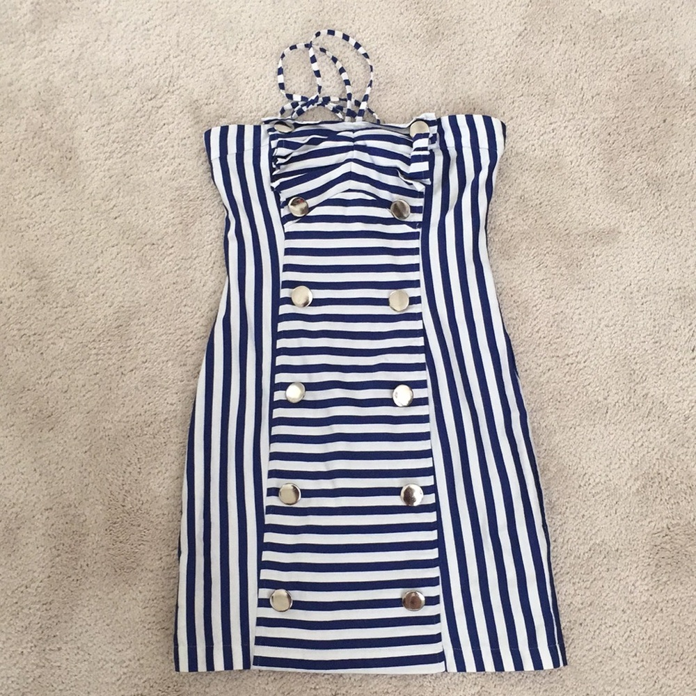 Blue and White Nautical mini dress